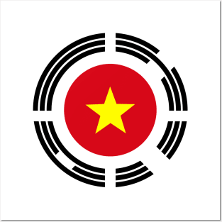 Korean Vietnamese Multinational Patriot Flag Series Posters and Art